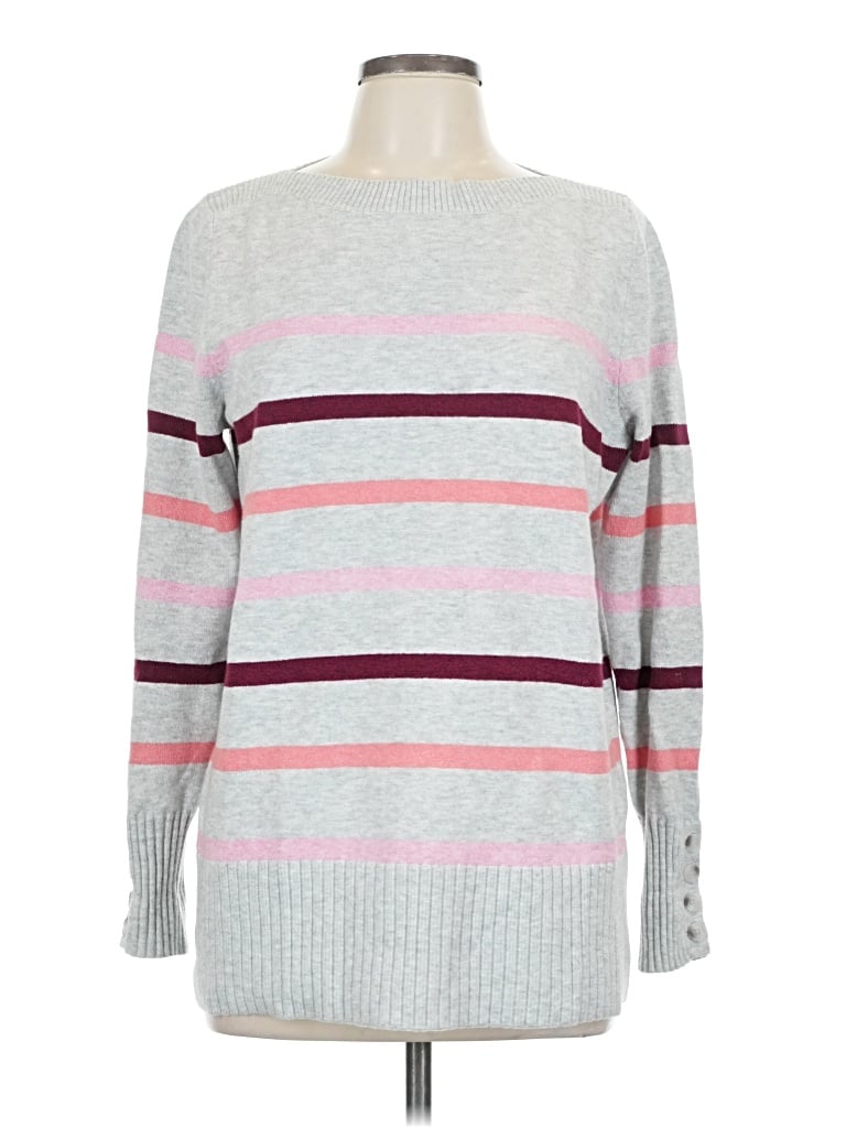 Pre-owned Ann Taylor Loft Pullover Sweater In Gray