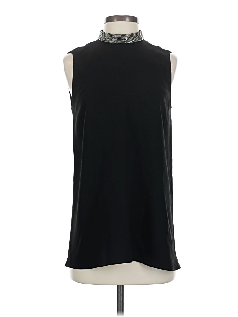 Pre-owned Lafayette 148 Sleeveless Blouse In Black