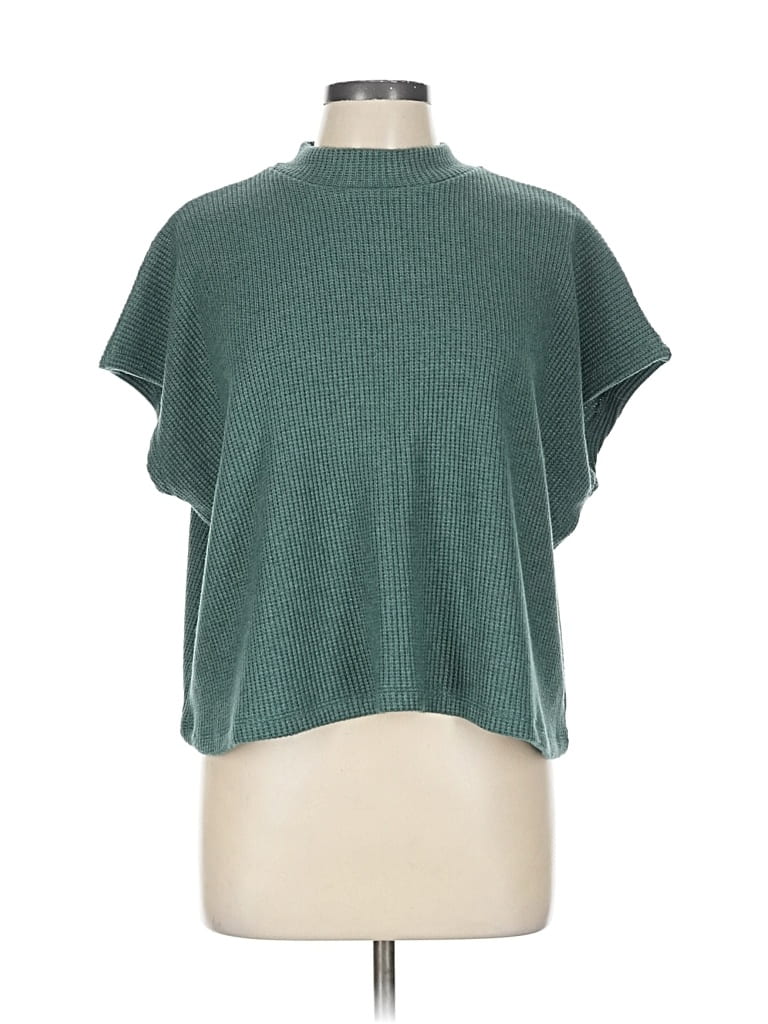 ZENANA Pre-owned Poncho In Blue