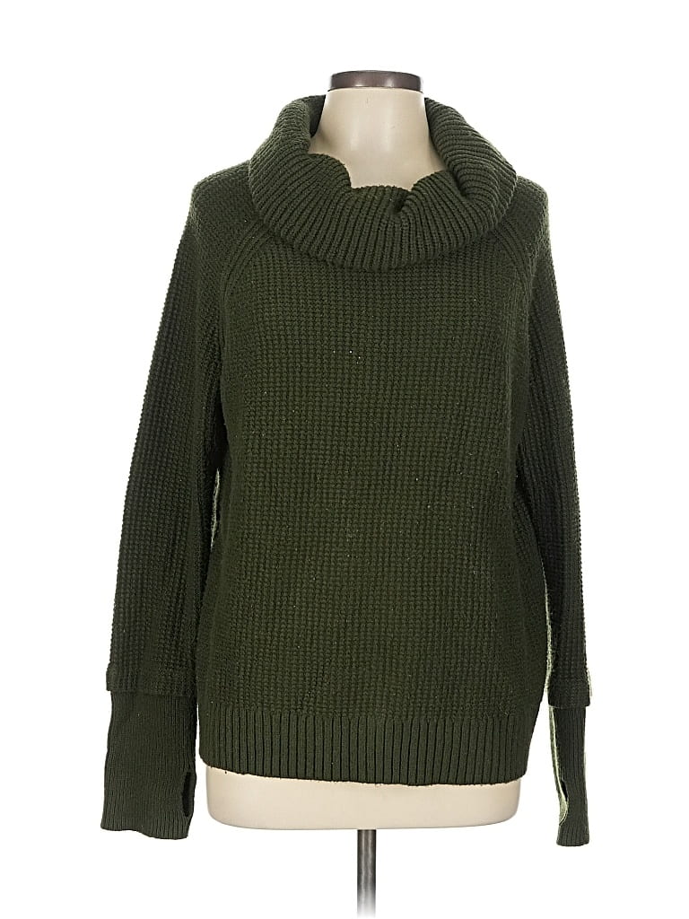 Pre-owned Market & Spruce Turtleneck Sweater In Green