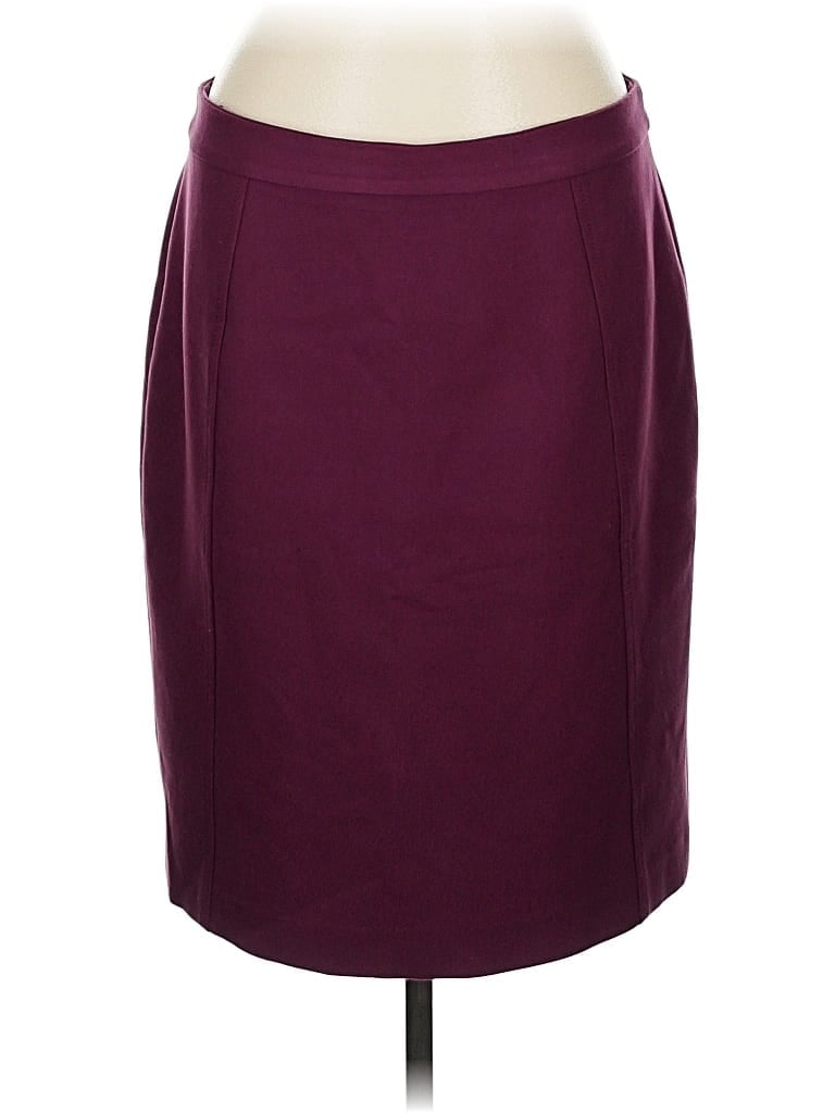 Pre-owned Halogen Formal Skirt In Burgundy