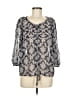 Maurices 100% Polyester Gray 3/4 Sleeve Blouse Size M - photo 1