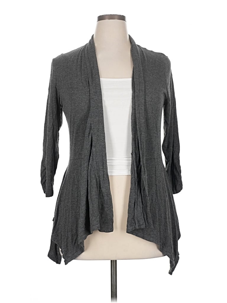 AB STUDIO Pre-owned Cardigan Sweater In Gray