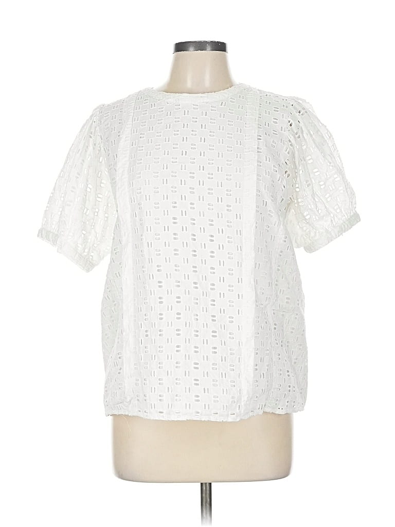 Pre-owned Elizabeth And James Short Sleeve T-shirt In White