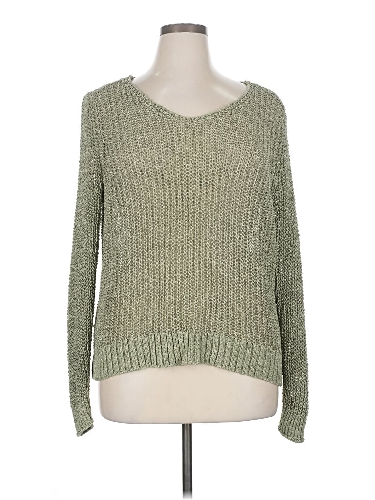 Pre-owned Ann Taylor Loft Pullover Sweater In Green
