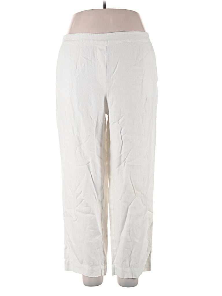 Pre-owned Chico's Linen Pants In White