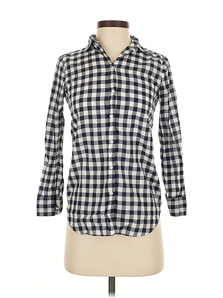 Pre-owned J. By J.crew Long Sleeve Button Down Shirt In Blue