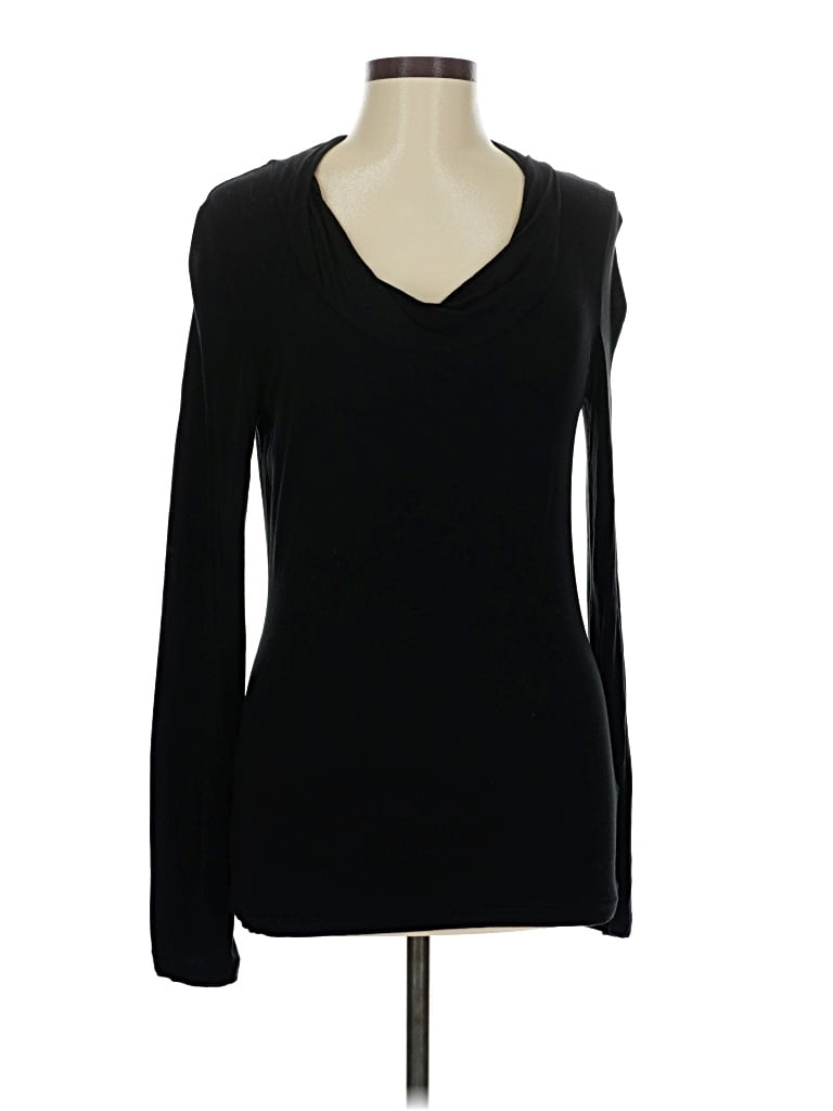 Pre-owned Banana Republic Long Sleeve T-shirt In Black