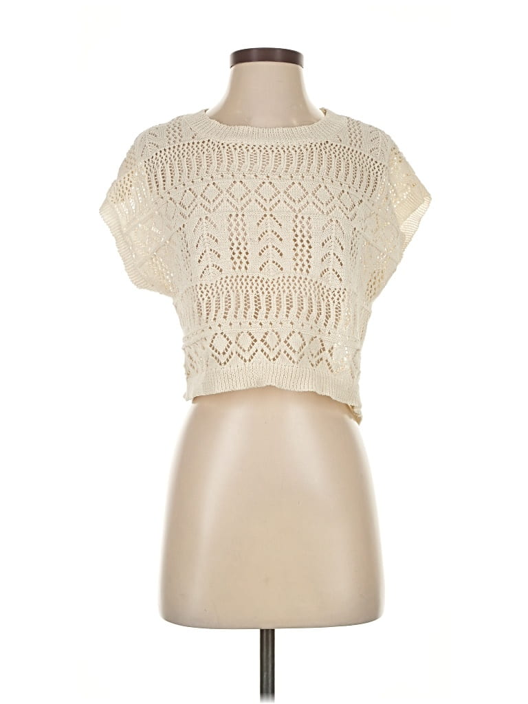 Pre-owned Elan Short Sleeve Turtleneck In White