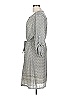 Sophie Max 100% Polyester Print Gray Ivory Casual Dress Size L - photo 5