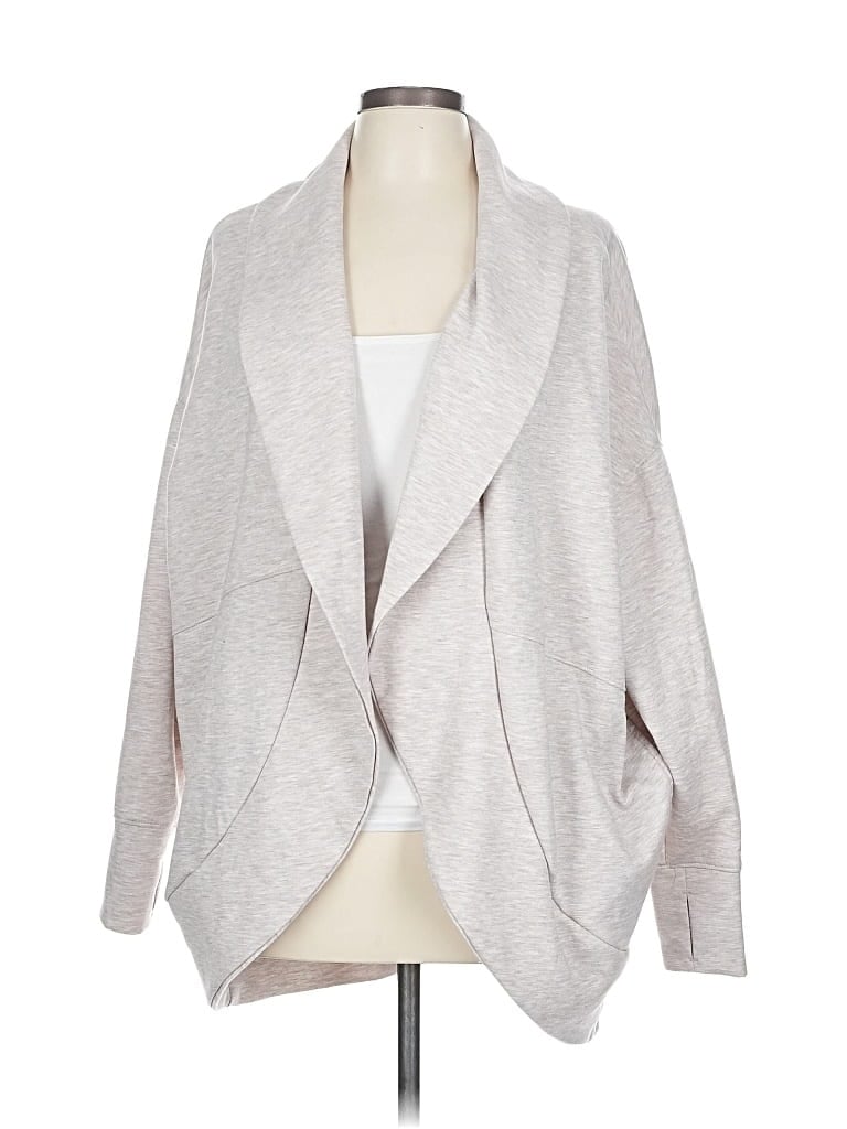 Pre-owned Yogalicious Cardigan Sweater In Gray