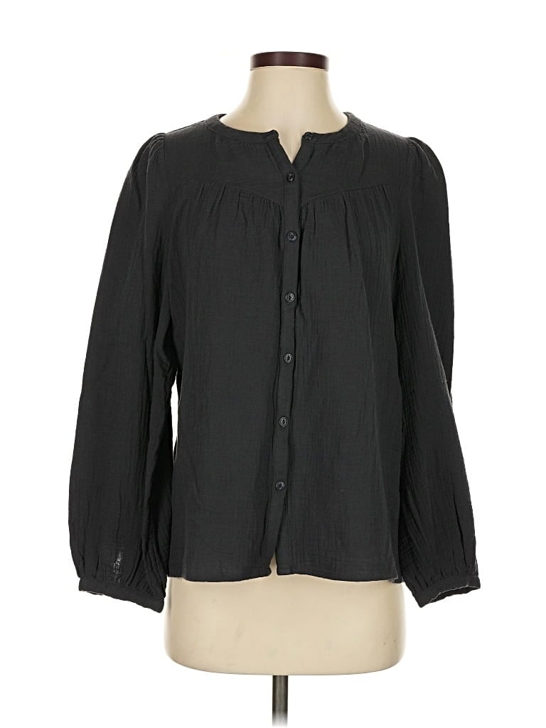 Pre-owned Universal Thread Long Sleeve Blouse In Black