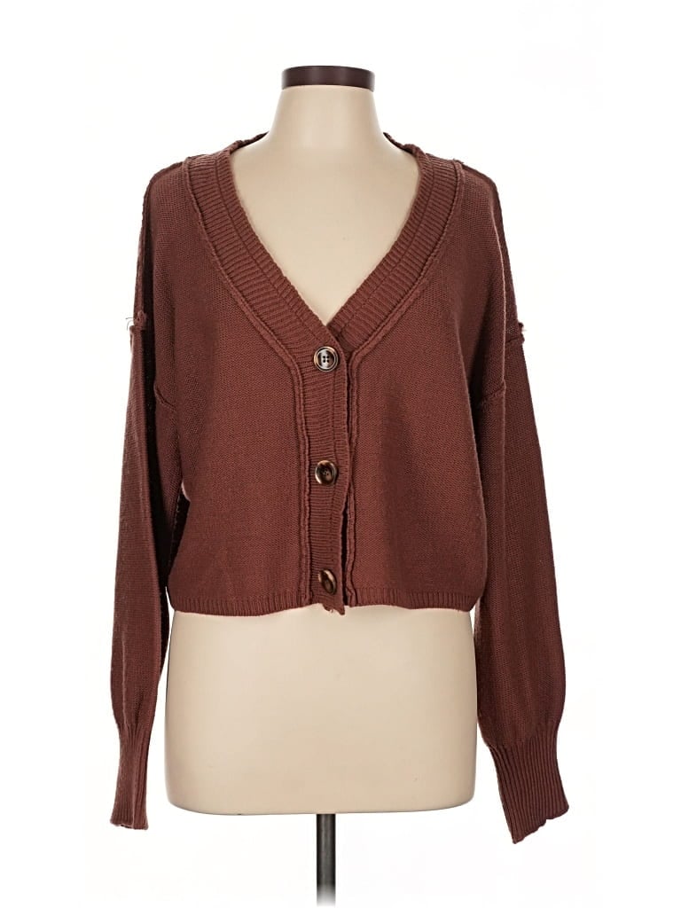 Pre-owned New In Cardigan Sweater In Brown