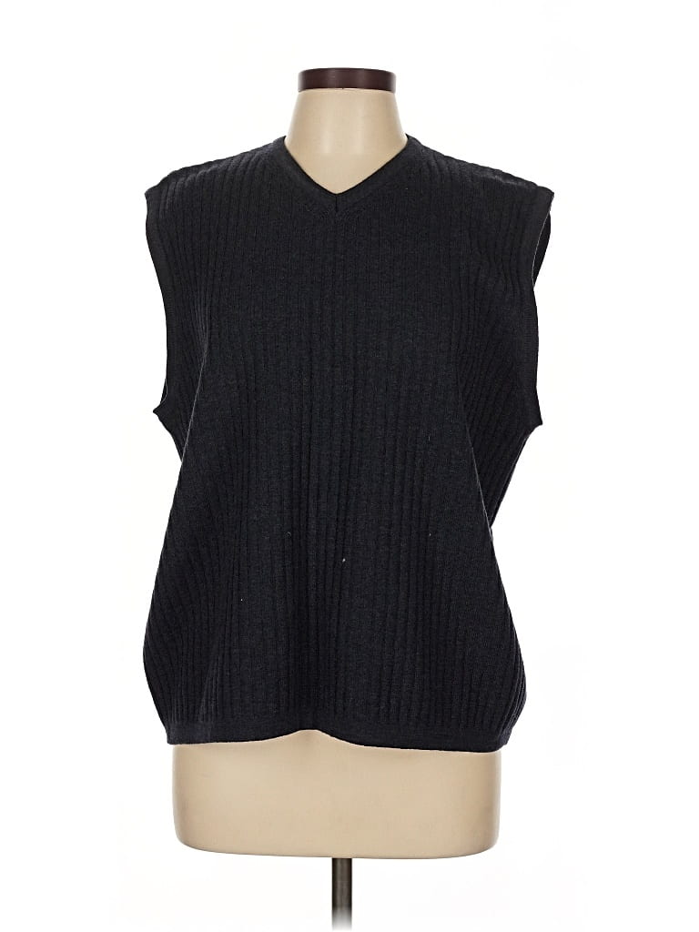 Pre-owned Alfani Sweater Vest In Black