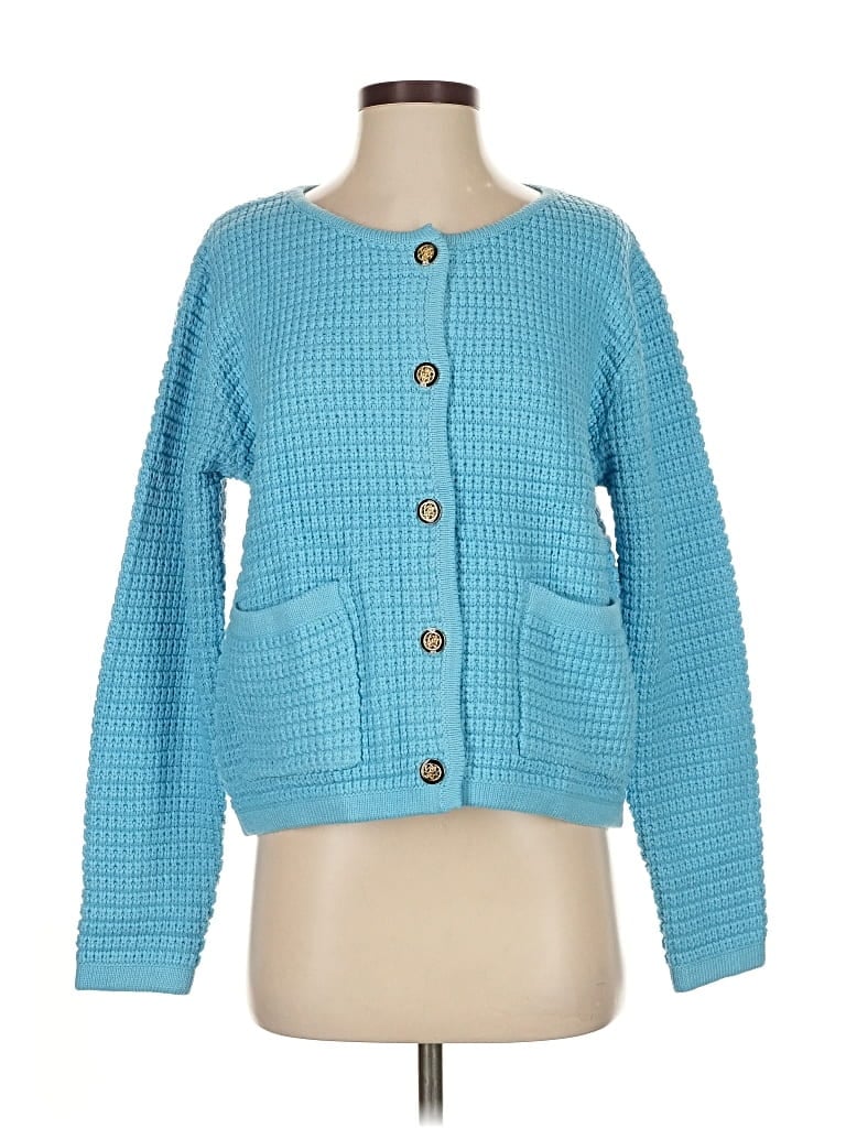 Pre-owned Prettygarden Cardigan Sweater In Blue