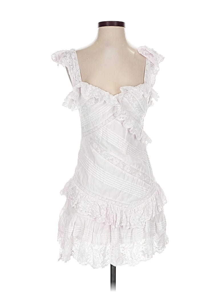 Pre-owned Loveshackfancy Cocktail Dress In White