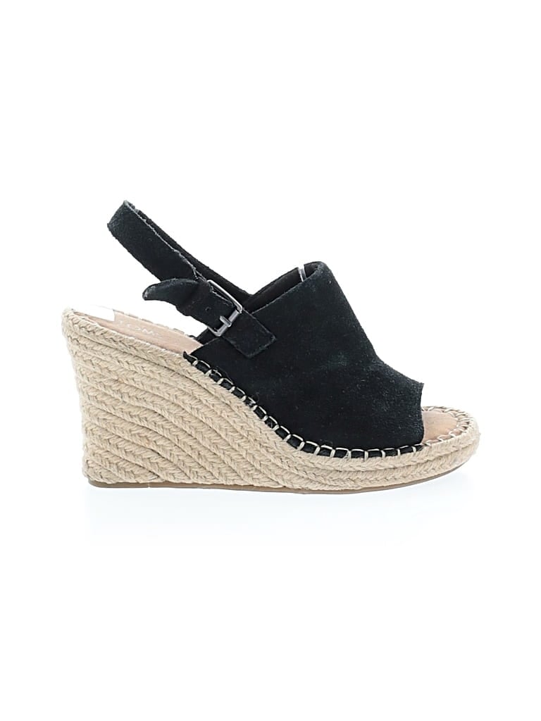 Pre-owned Toms Wedges In Black