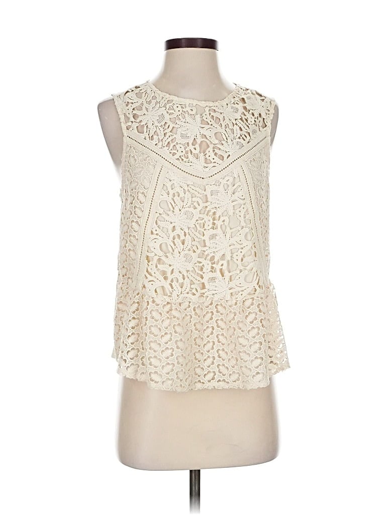 Pre-owned Tiny Sleeveless Blouse In White