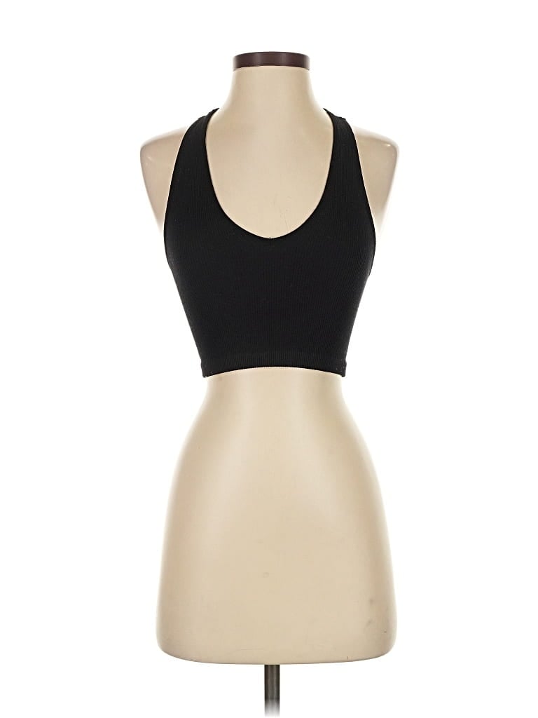 Pre-owned Fp Movement Tank Top Black Halter Neckline Tops