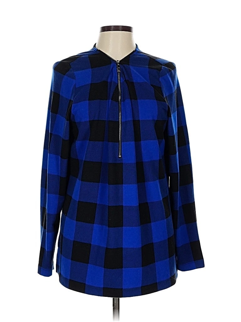 Pre-owned Belle By Kim Gravel Pullover Sweater In Blue