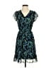 Sud Express 100% Polyester Floral Blue Cocktail Dress Size XS - photo 1