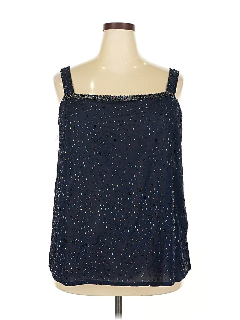 Pre-owned Unbranded Sleeveless Blouse In Blue