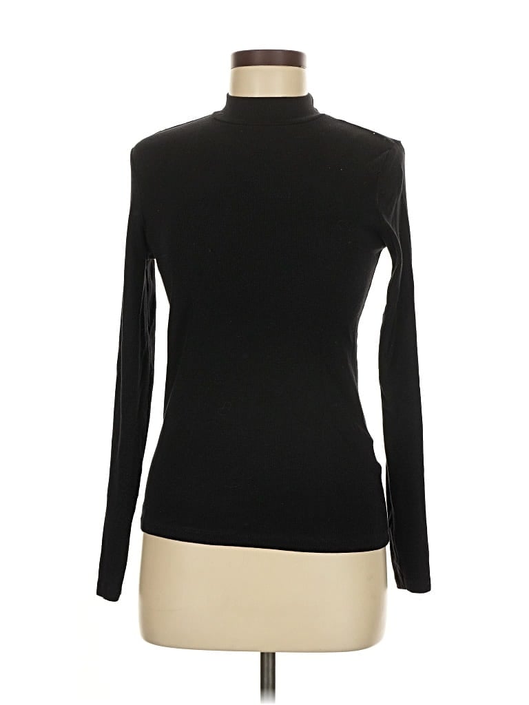 Pre-owned H&m Turtleneck Sweater In Black