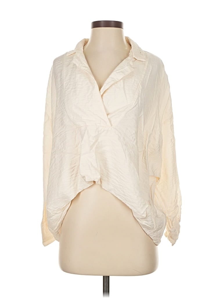 Pre-owned By Anthropologie 3/4 Sleeve Blouse In White