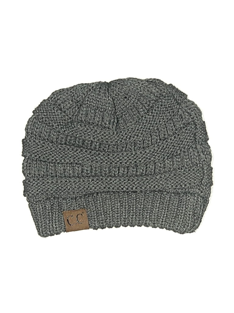 Pre-owned Assorted Brands Beanie Hat In Gray