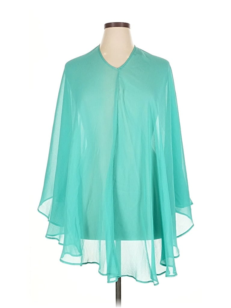 Pre-owned St John Poncho In Blue