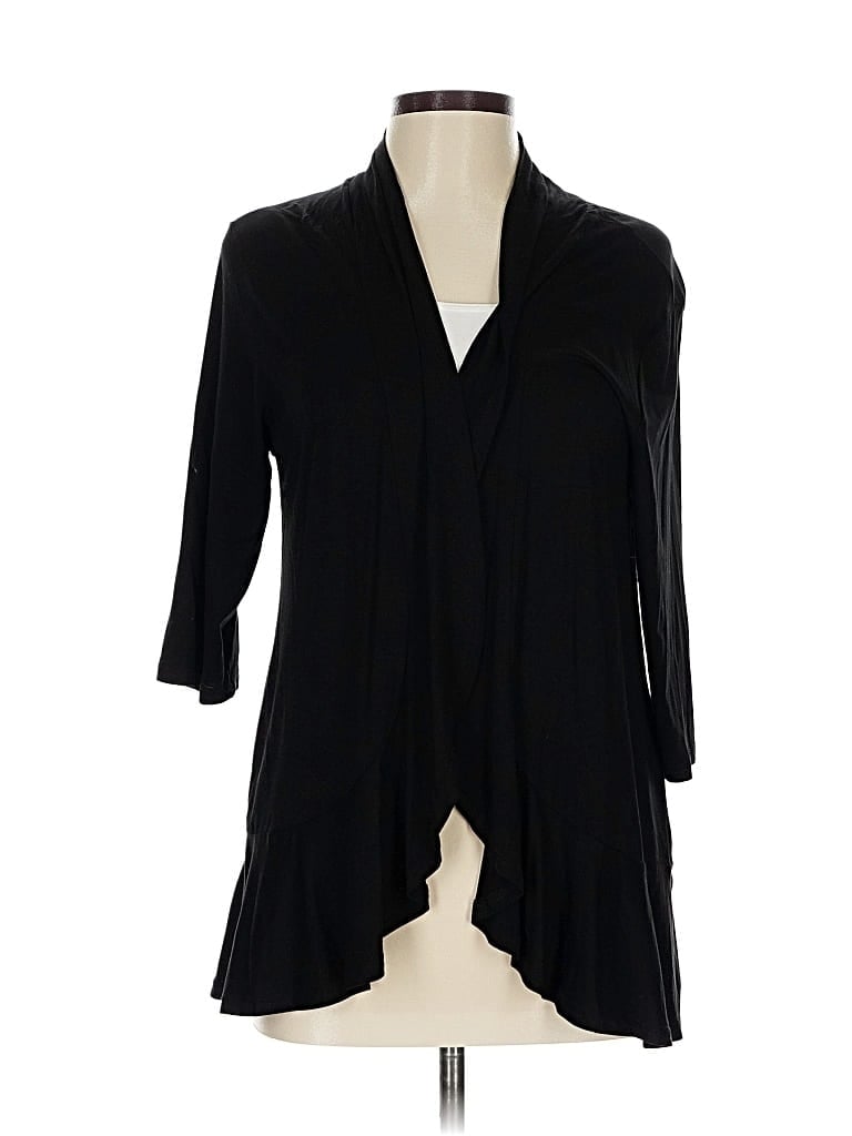 Pre-owned Unbranded 3/4 Sleeve Blouse In Black