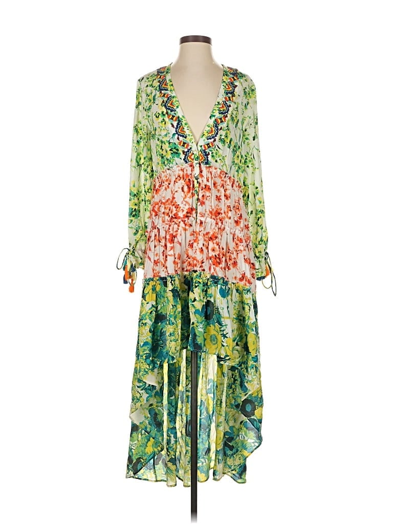 Pre-owned Rococo Sand Casual Dress In Green