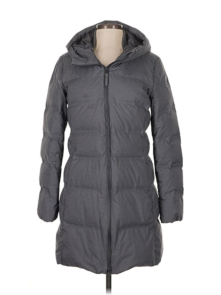 Pre-owned Uniqlo Coat In Gray