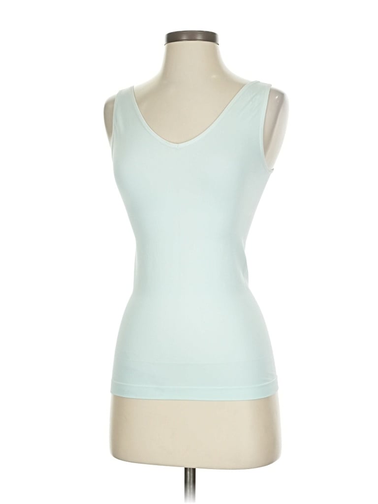 Pre-owned Unbranded Tank Top Teal Strapless Neckline Tops In Blue