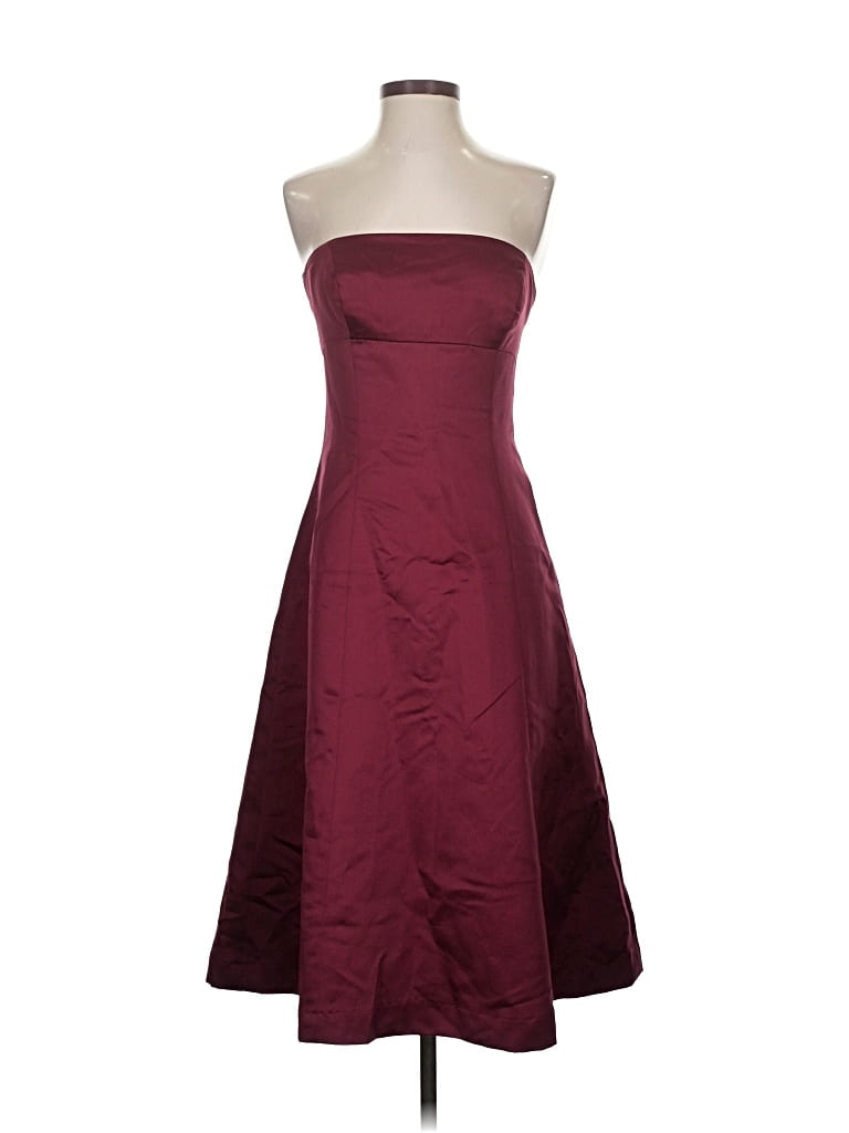 Pre-owned Vera Wang Cocktail Dress In Burgundy