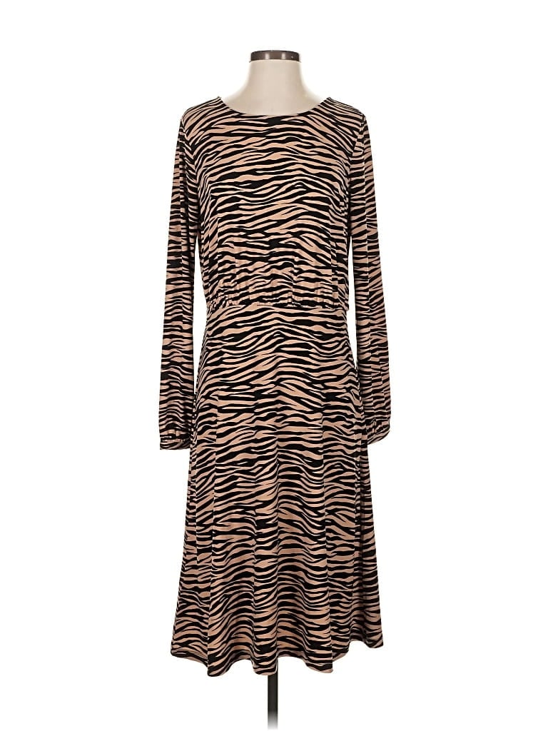 Ann Taylor Loft Casual Dress In Brown