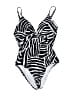 Freshwater Print Black One Piece Swimsuit Size S - photo 1