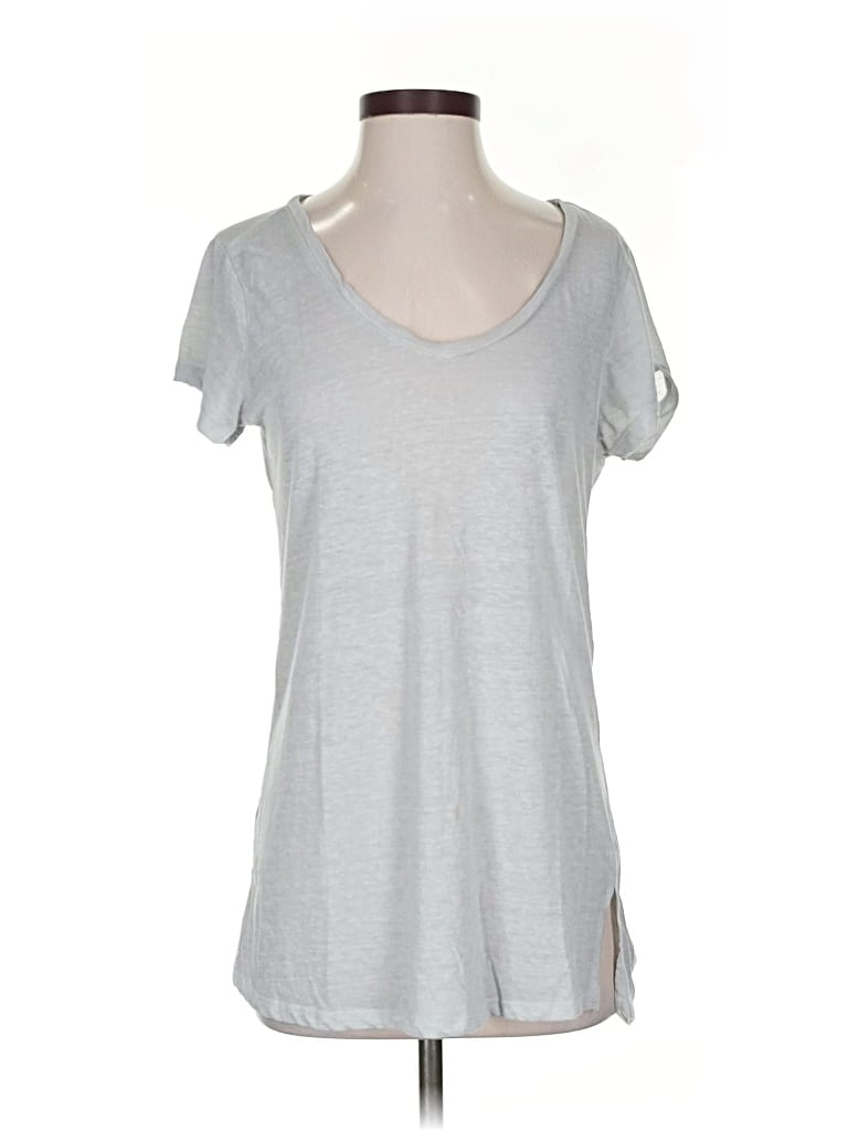 Pre-owned French Laundry Short Sleeve T-shirt In Gray