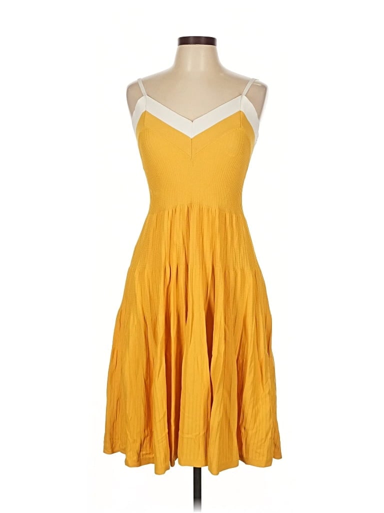 Pre-owned Eva Franco Cocktail Dress In Yellow