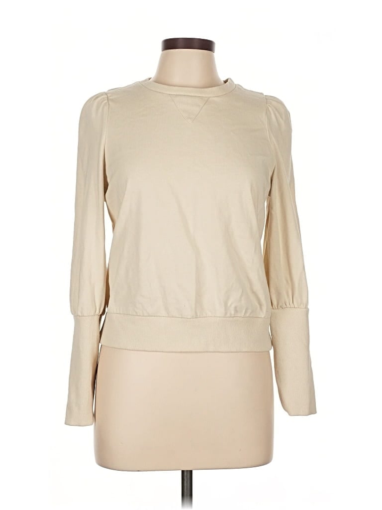 Pre-owned Who What Wear Long Sleeve T-shirt In Brown