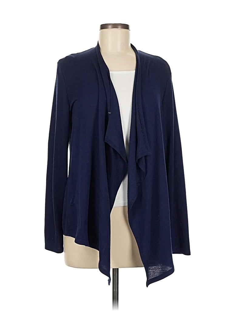 Pre-owned Boston Proper Cardigan Sweater In Blue