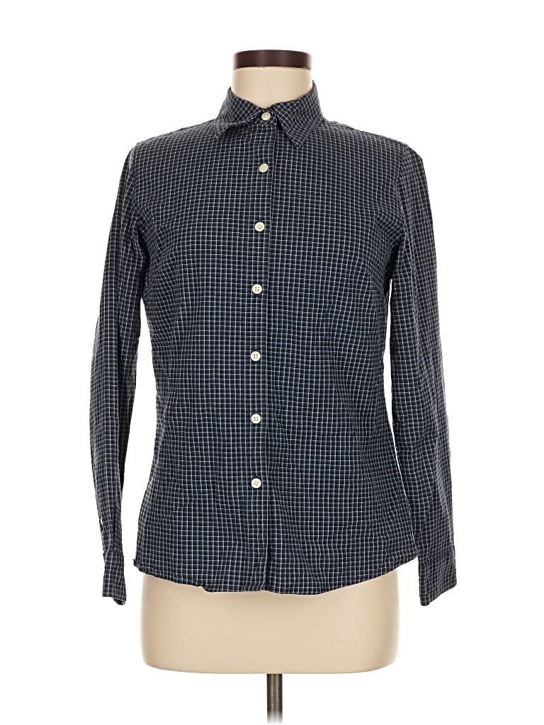 Pre-owned Eddie Bauer Long Sleeve Button Down Shirt In Black