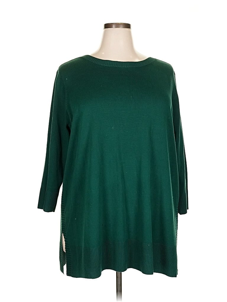 CABLE & GAUGE Pre-owned Pullover Sweater In Green