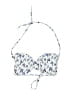 Blackbough Floral White Blue Swimsuit Top Size M - photo 1