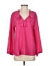 Lilly Pulitzer 100% Polyester Pink Long Sleeve Blouse Size XS - photo 1