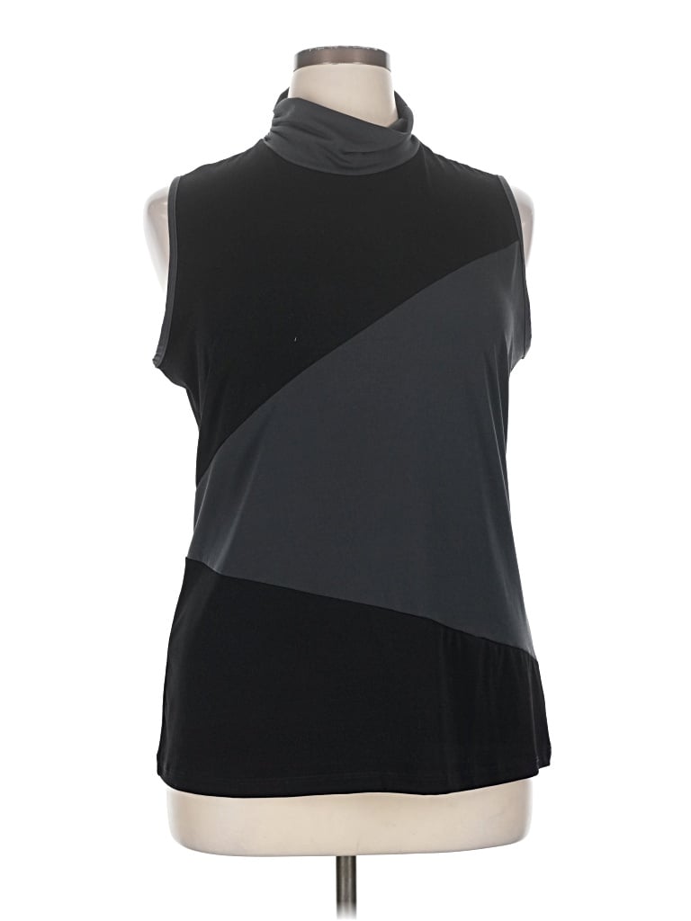 Pre-owned Lane Bryant Sleeveless T-shirt In Black