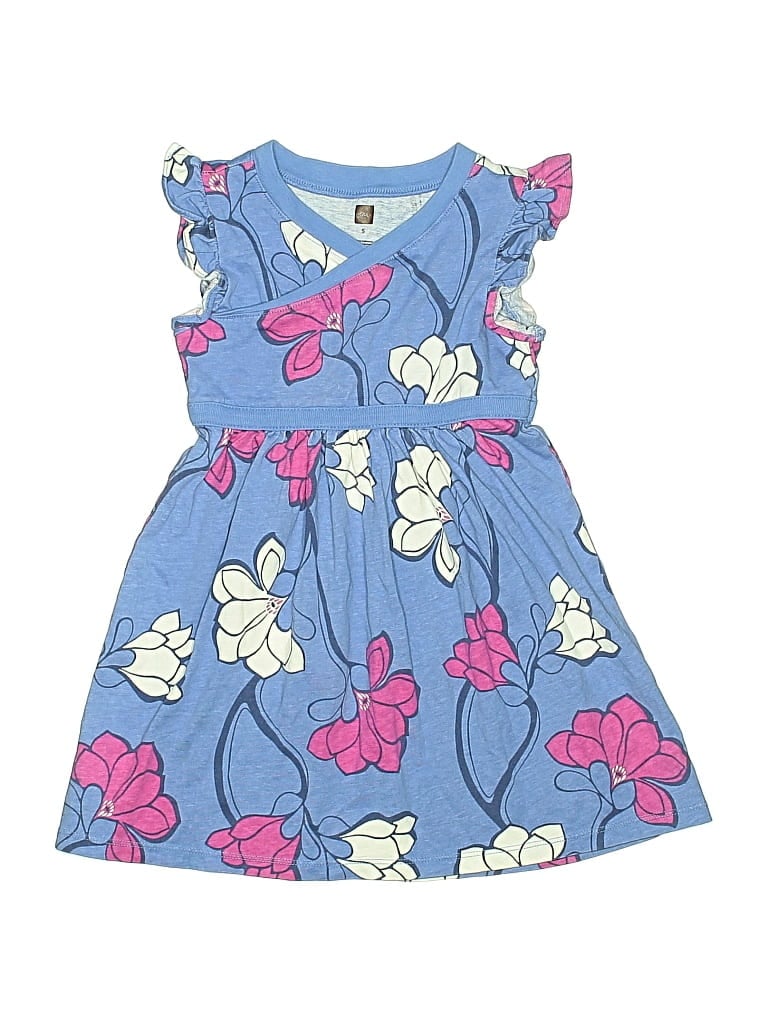 Pre-owned Tea Kids' Dress In Blue