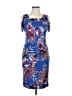 BCBGeneration Tropical Blue Cocktail Dress Size L - photo 1