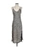 Motivi Animal Print Silver Cocktail Dress Size 0 - photo 1