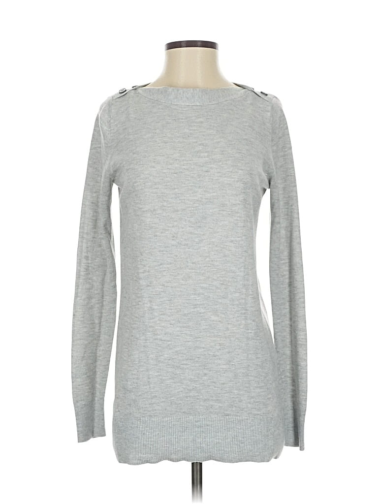 Pre-owned Ann Taylor Loft Pullover Sweater In Gray
